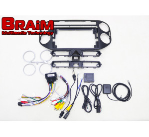 BRAIM рамка Volkswagen Tiguan / 2006-2017 / canbus / 9 дюйм черная 1 дорест