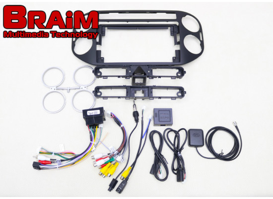 BRAIM рамка Volkswagen Tiguan / 2006-2017 / canbus / 9 дюйм черная 1 дорест