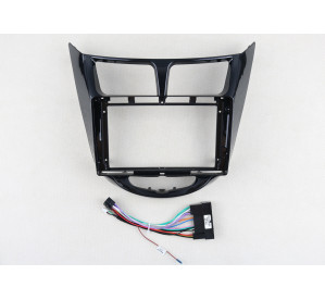 BRAIM рамка Hyundai Solaris / 2010-2016 / 9 дюйм (черная глянец)