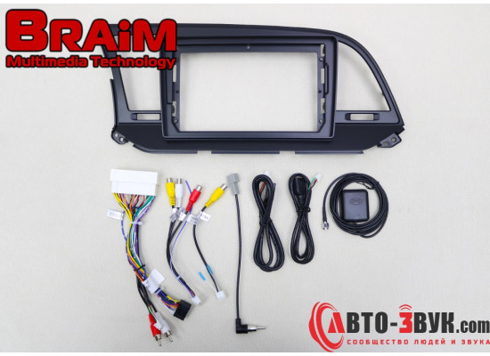 BRAIM рамка Hyundai Elantra / 2016-2018 / 9 дюйм iso 1 / (small screen)